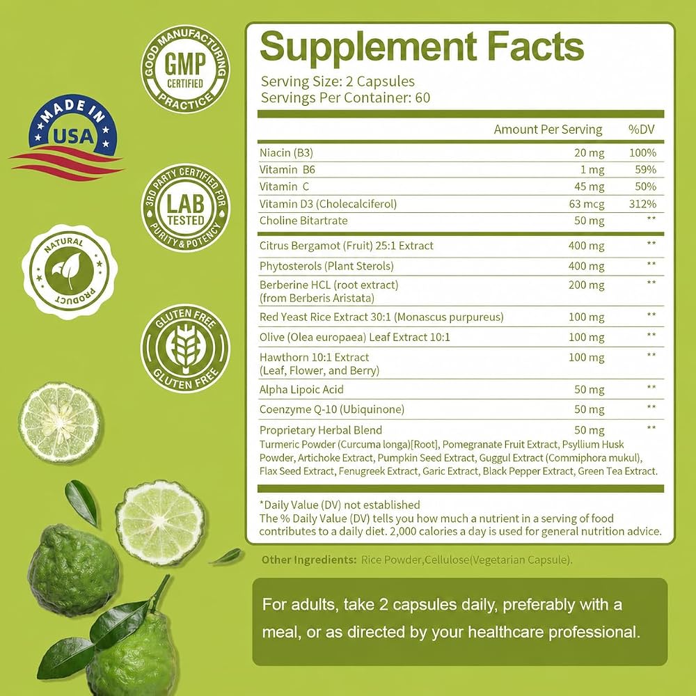 Totaria Citrus Bergamot Supplement for High Cholesterol - Italian - image 3