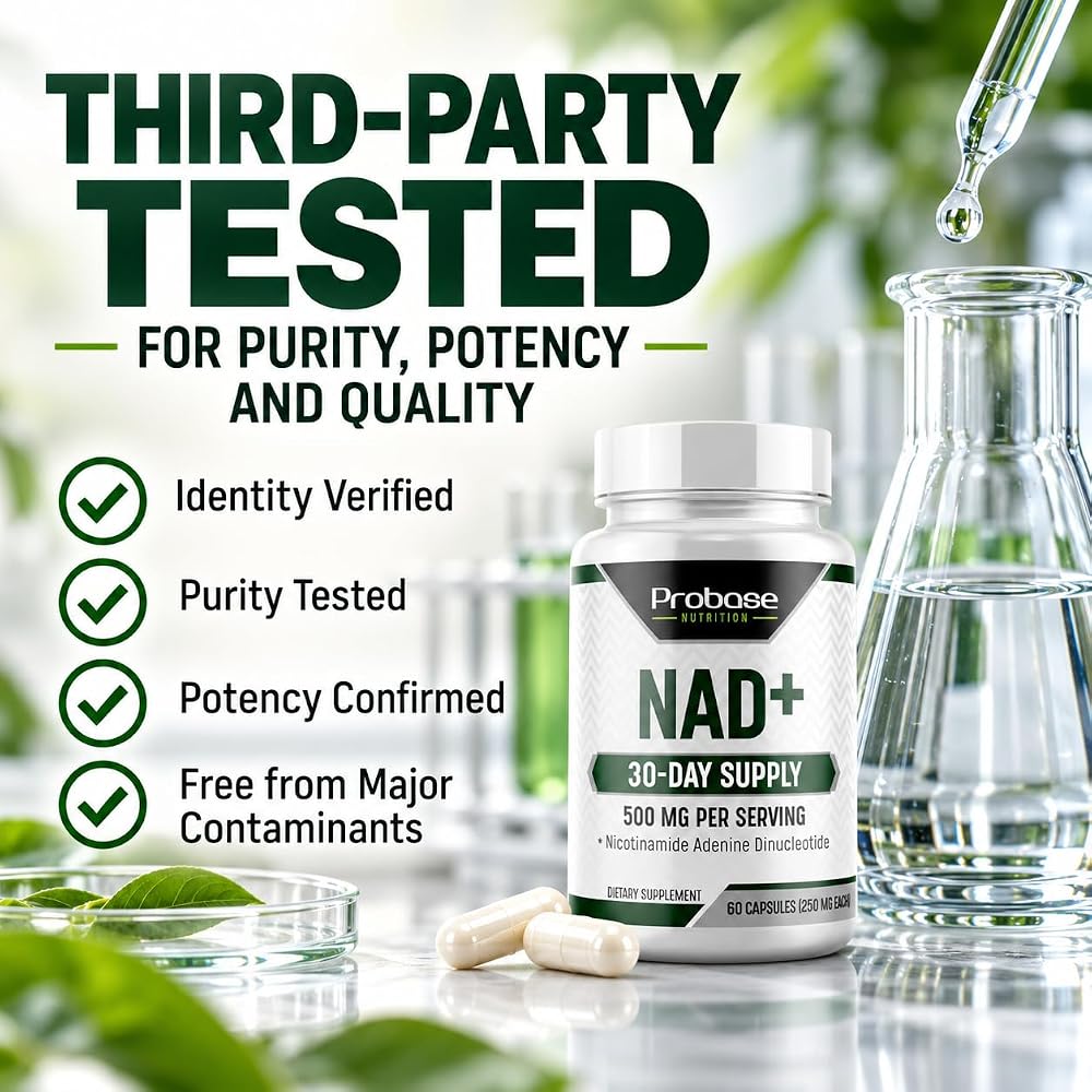Probase Nutrition NAD Supplement 500mg - 60 Capsules - image 8