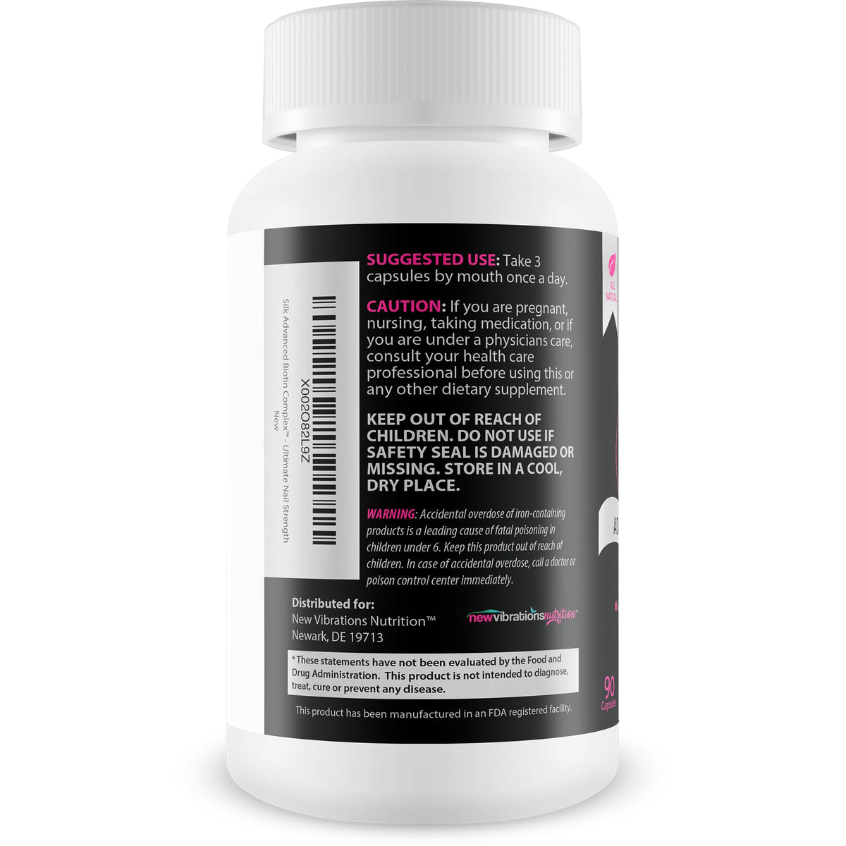 Advanced Silk Biotin Complex Hair, Skin & Nail Support - 60 Capsules - image 3