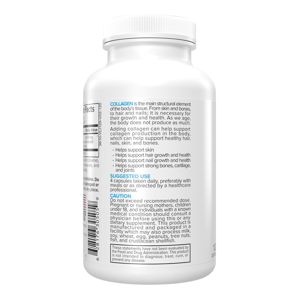 Portions Master Collagen 3000mg Type I & III - 120 Capsules - image 5