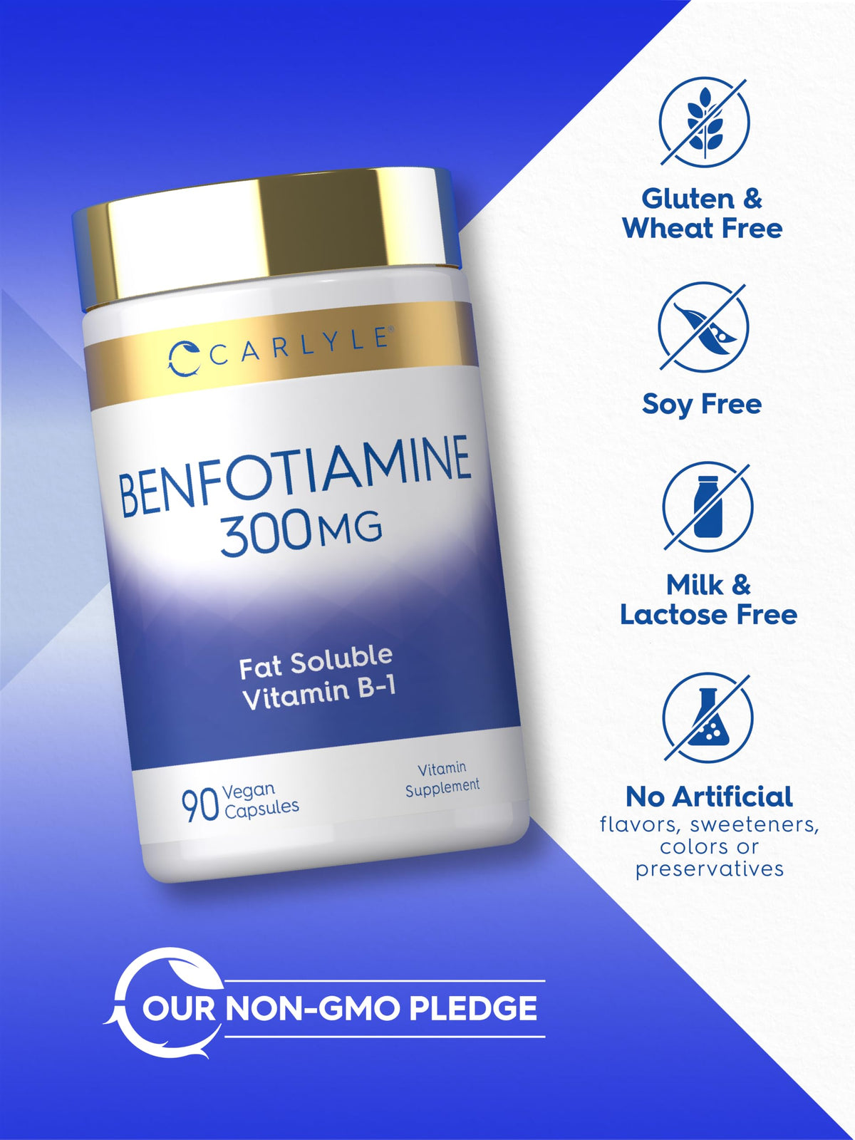 Carlyle Benfotiamine 300mg Vitamin B1 - 90 Capsules - image 5