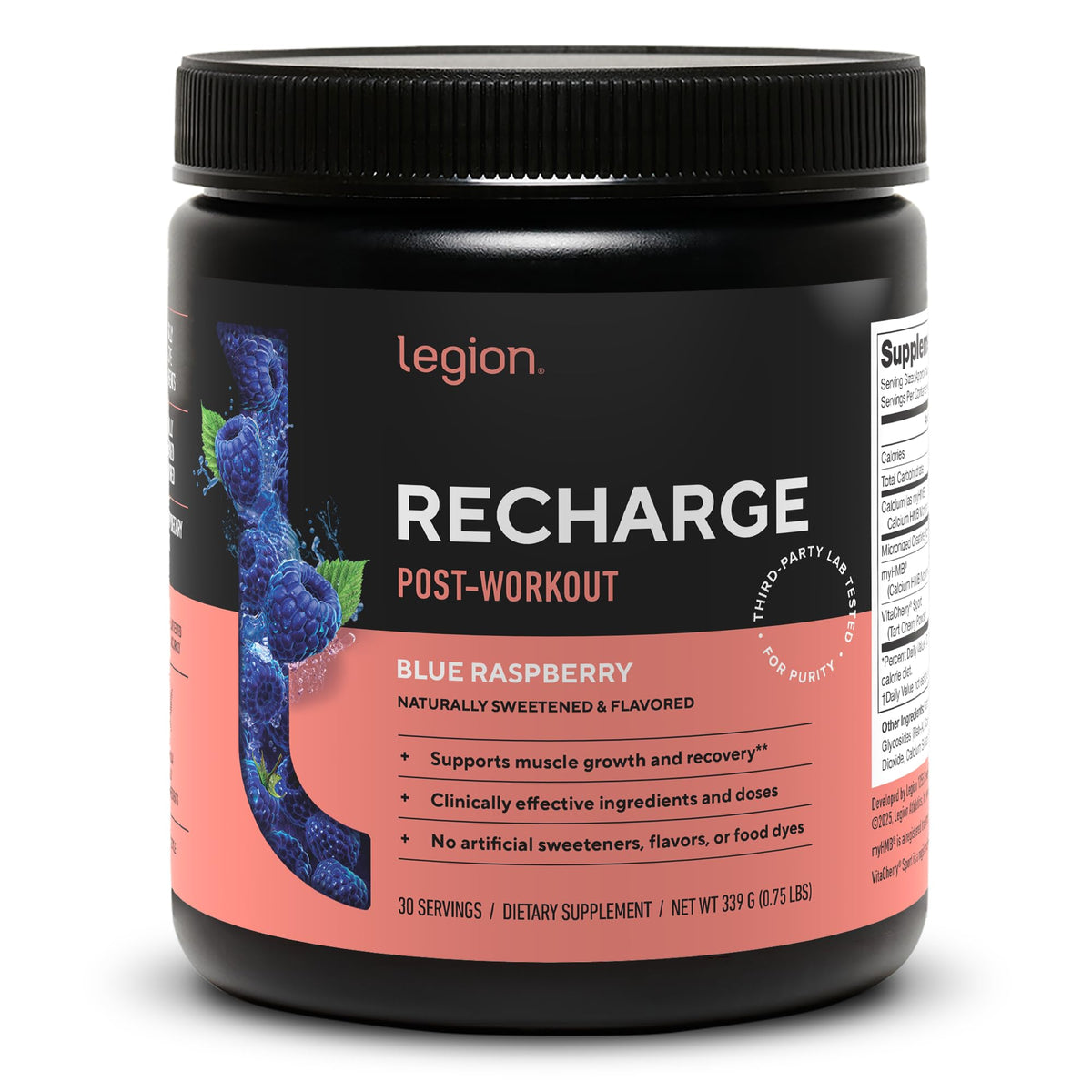 Legion Recharge Creatine Post Workout Recovery Powder - 30 Servings