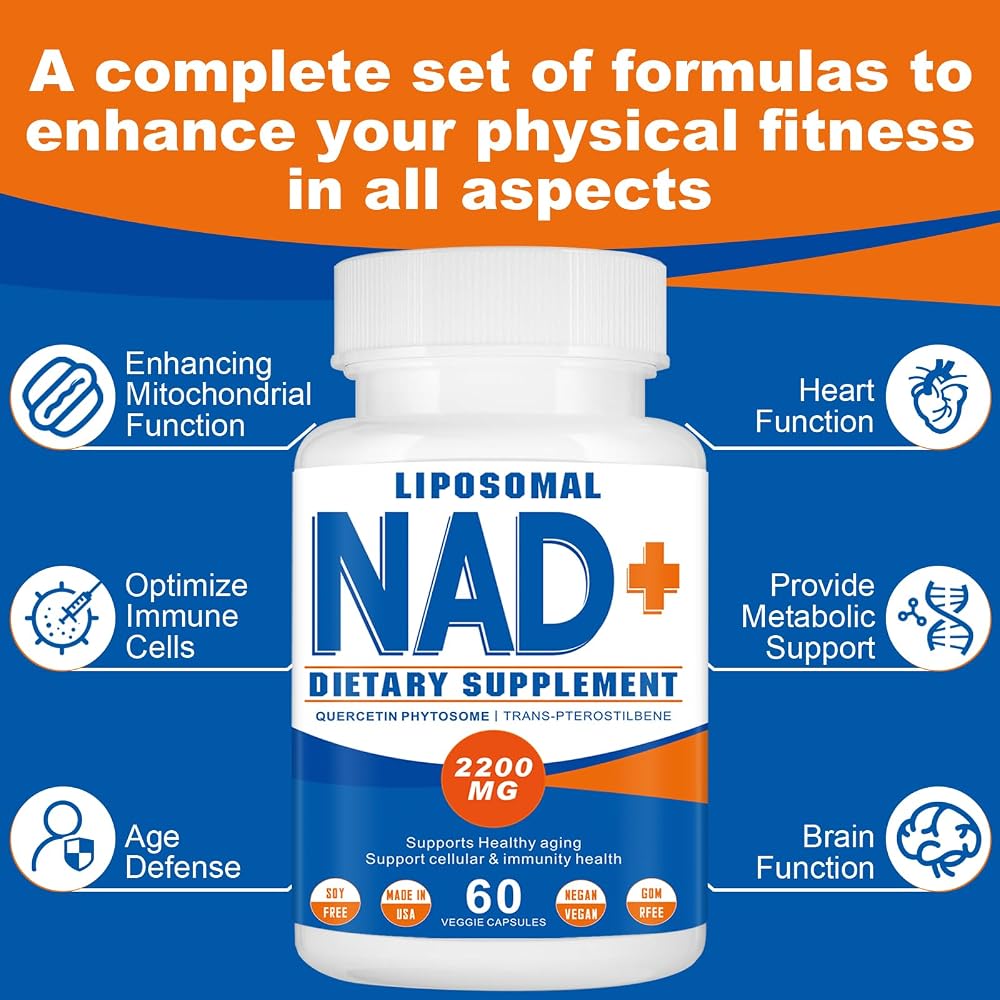 Spliferkou Liposomal NAD+ Supplement 2200mg - 60 Capsules - image 3