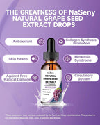 NaSeny Natural Grape Seed Extract Drops 300 mg - 2 Fl Oz - image 5