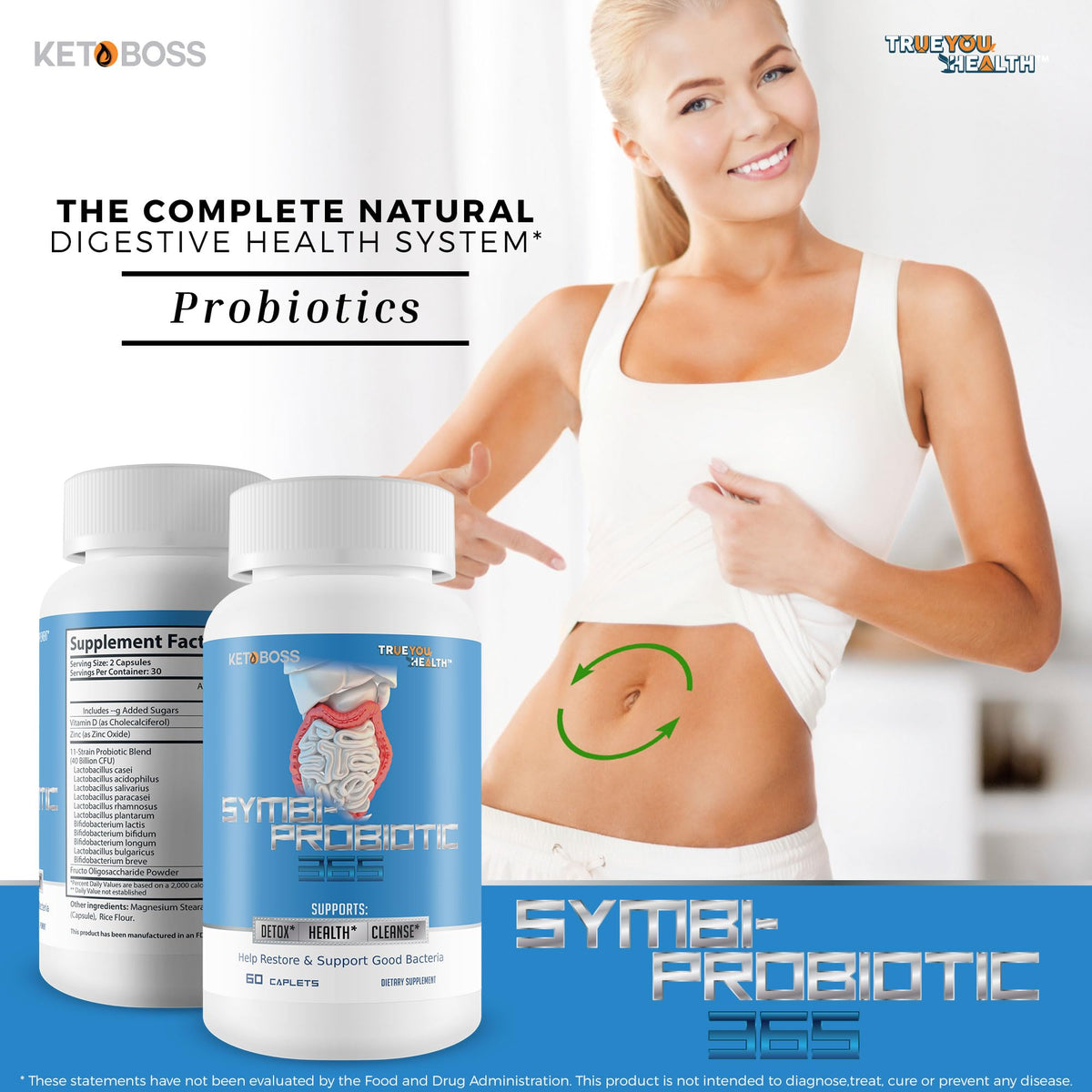 Keto Boss Symbi-Probiotic 365 Probiotic Gut Support - 60 Capsules - image 5