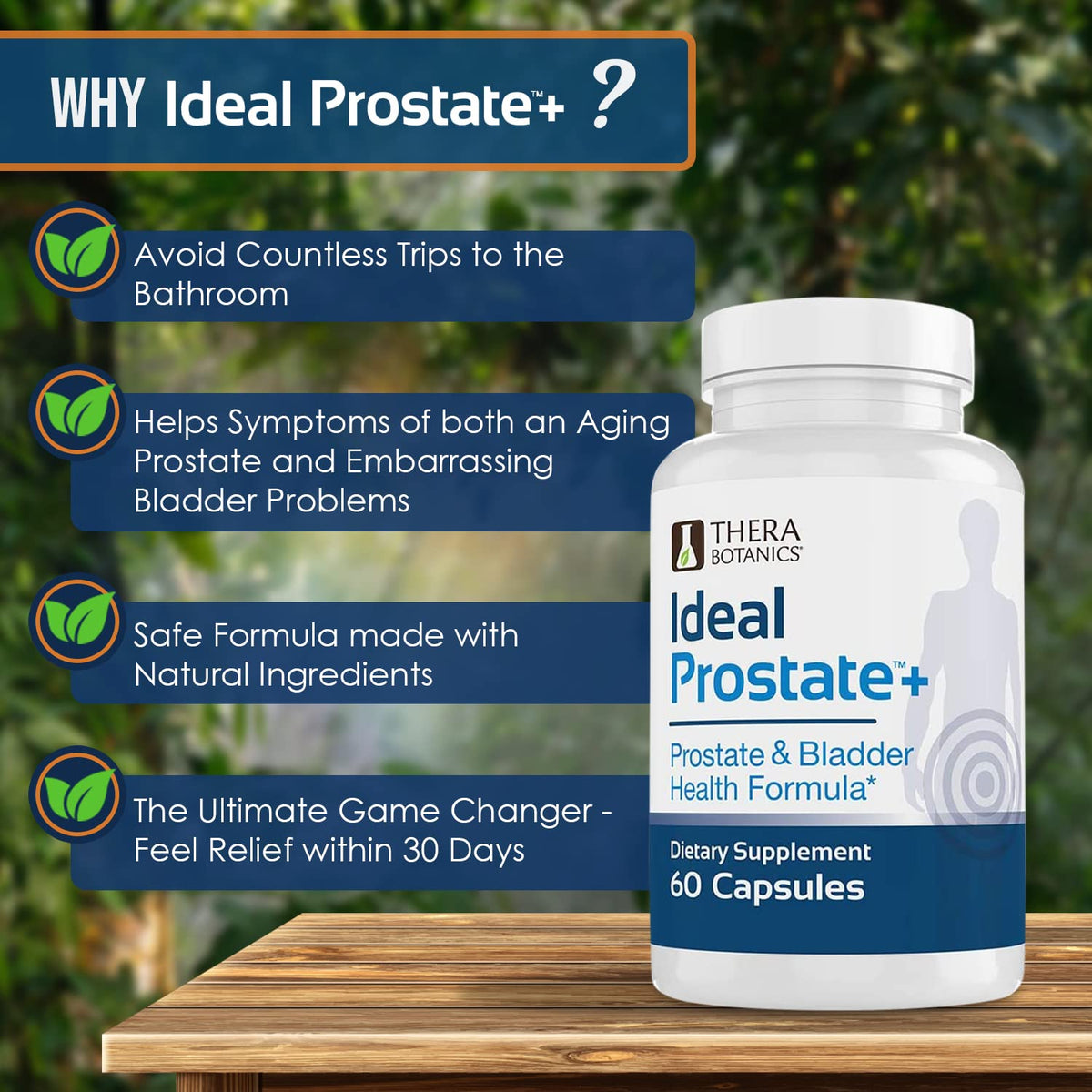 Therabotanics Ideal Prostate Plus Prostate & Bladder Support - 60 Capsules - image 5
