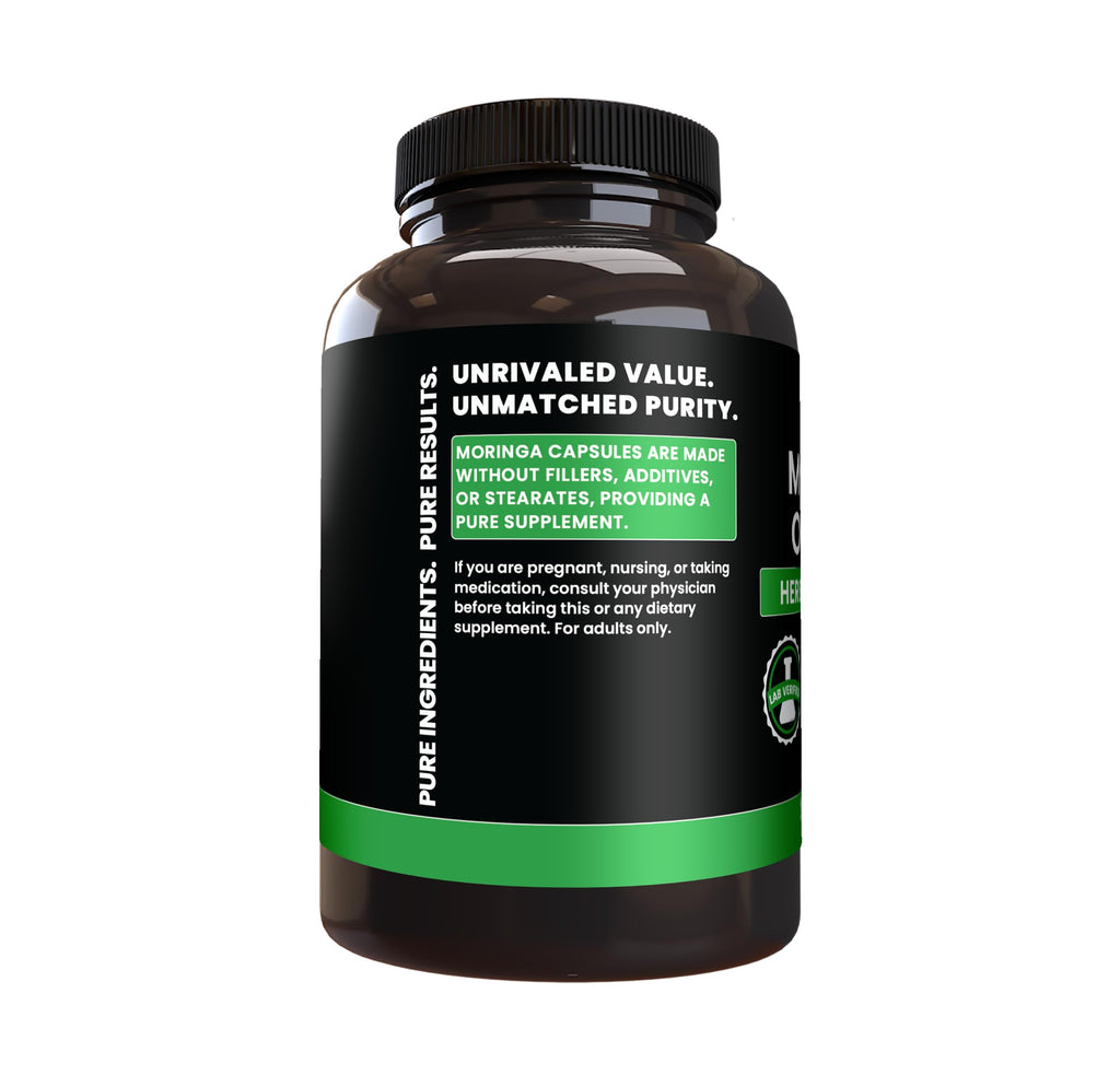PURE ORIGINAL INGREDIENTS Moringa - 365 Capsules - image 3