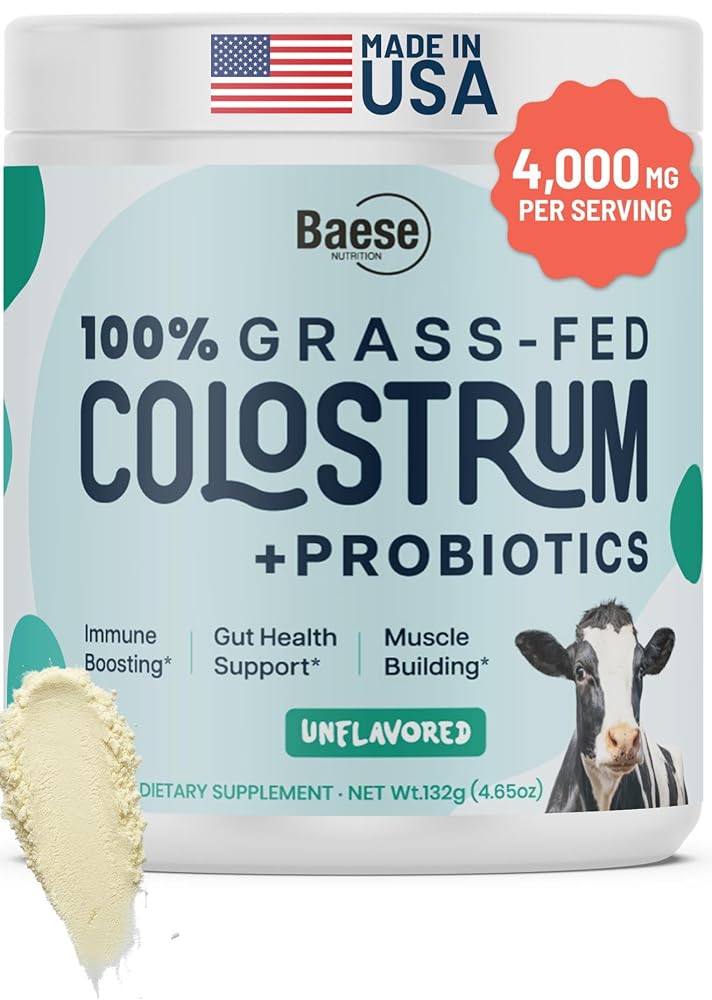 Baese Nutrition Organic Chocolate 4000mg Bovine Colostrum Powder