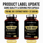 Mother Nature Organics Raw Black Maca 750mg with BioPerine - 180 Capsules - image 2