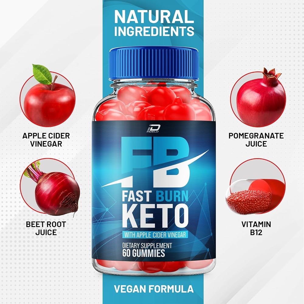 Indelo Fast Burn Keto ACV Gummies with Vitamin B12 - 120 Gummies - image 5