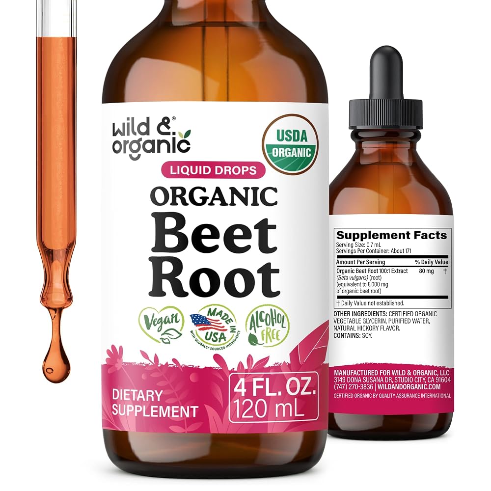 Wild & Organic Beet Root Extract Drops Energy Support - 4 fl oz