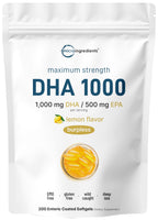 Micro Ingredients Omega 3 Fish Oil DHA 1000mg - 200 Softgels