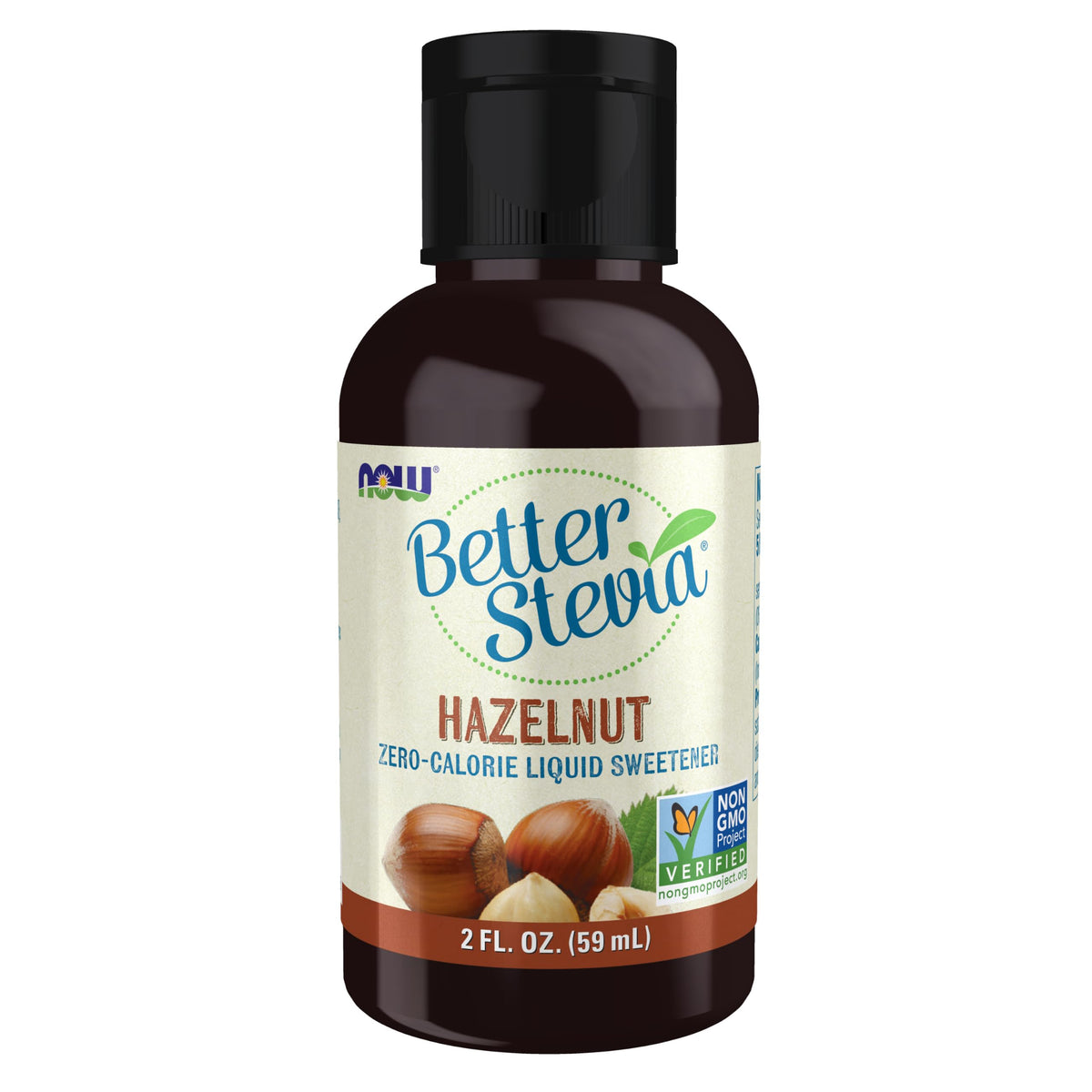 NOW Foods BetterStevia Hazelnut Zero-Calorie Liquid Sweetener - 2 Fl Oz