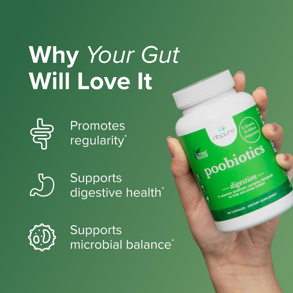 nbpure Poobiotics Vegan Pre & Probiotics - 60 Capsules - image 3