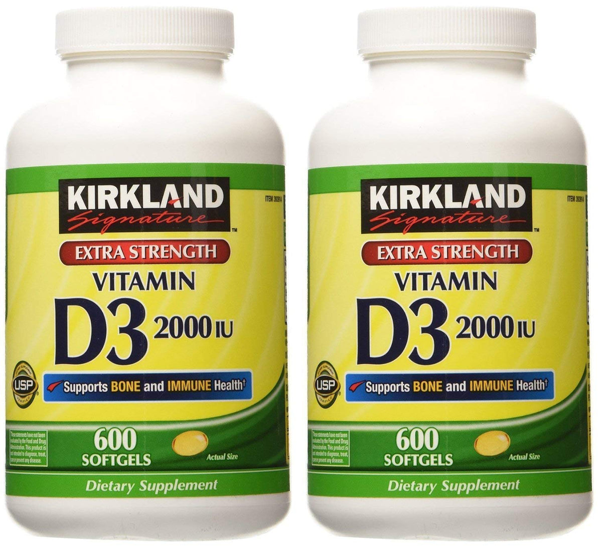 Kirkland Signature Vitamin D3 2000 IU - 1200 Softgels