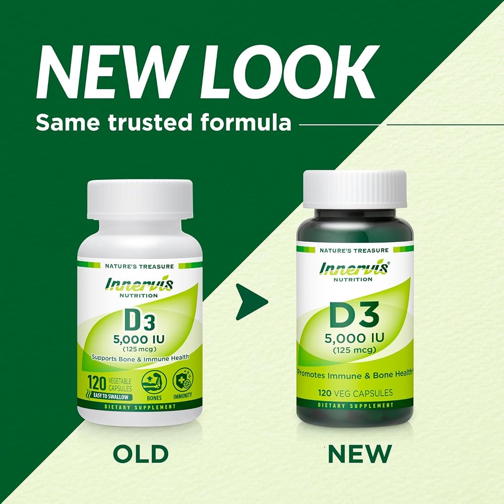 INNERVISNUTRITION Vitamin D3 5000 IU Immune & Bone Support - image 9