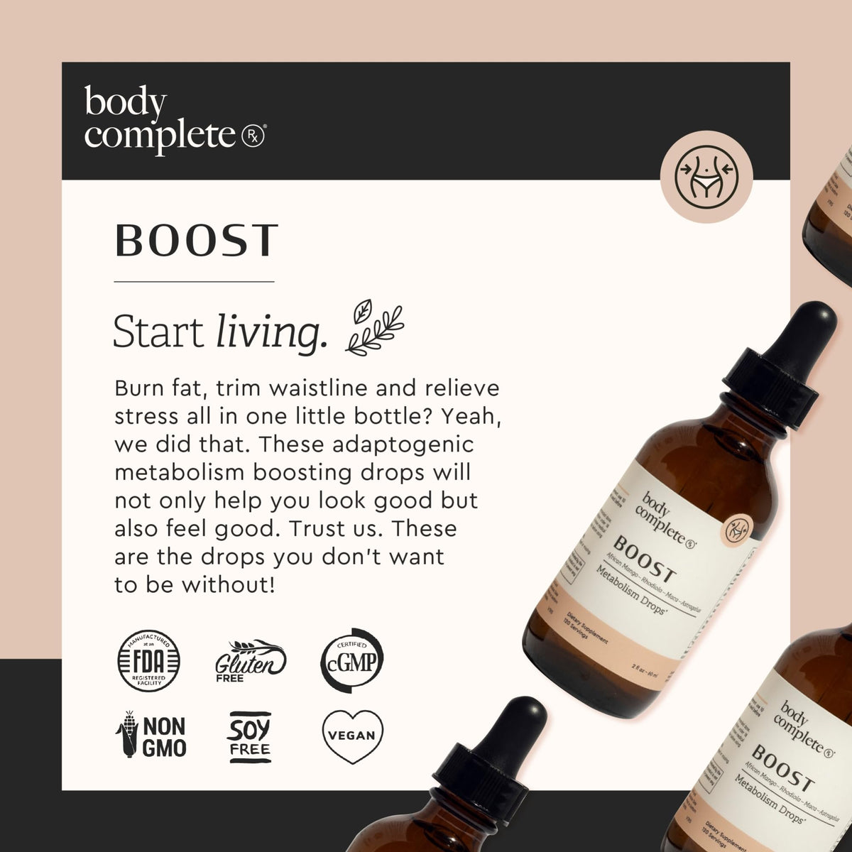 BODY COMPLETE RX Boost Drops with Maca Root & Amino Acids - 60 ML - image 3