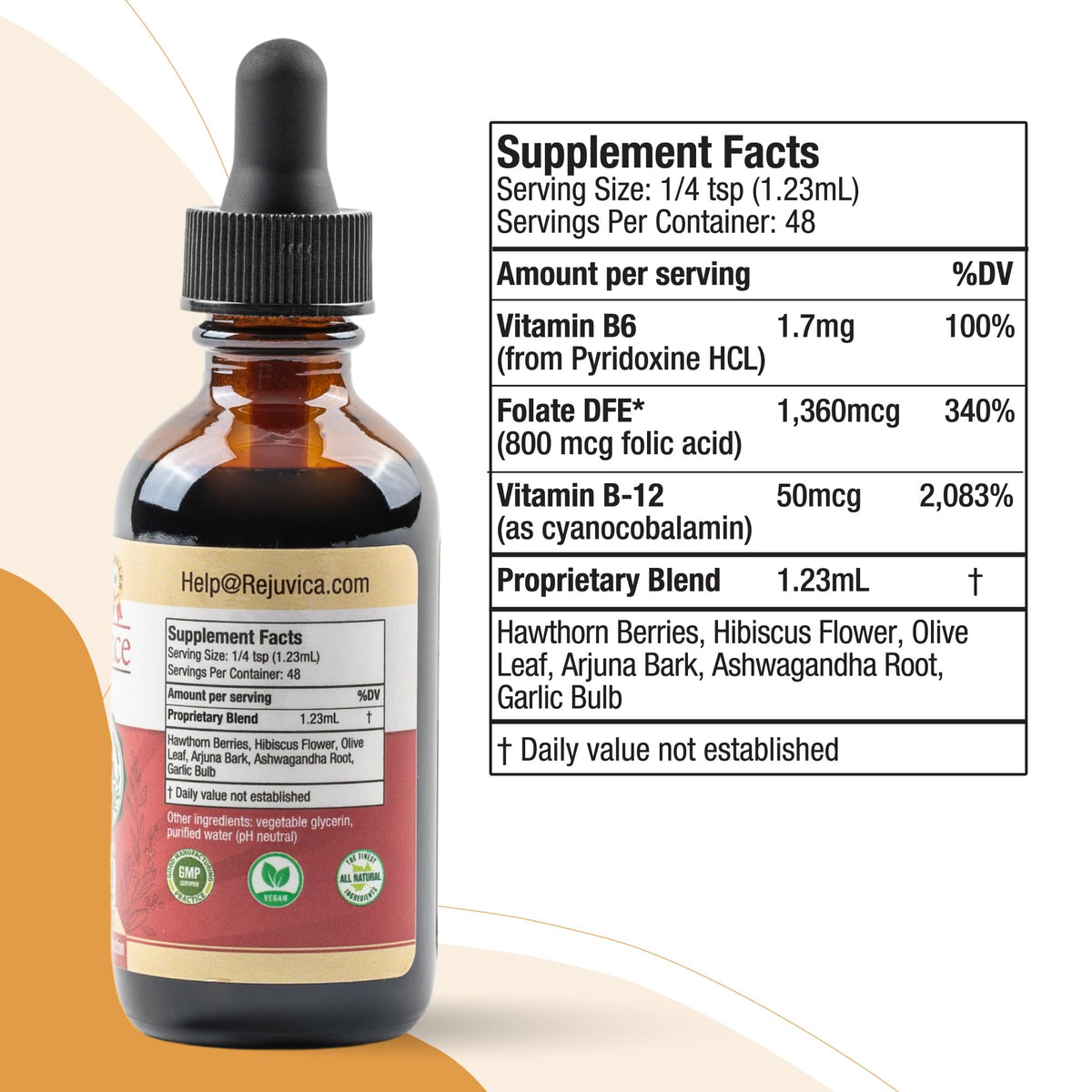 Rejuvica Health CardioVance - Heart Support Supplement - Liquid
