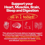 anocin 4X Magnesium Complex 200 mg Heart & Muscle Support - 60 Tablets - image 3