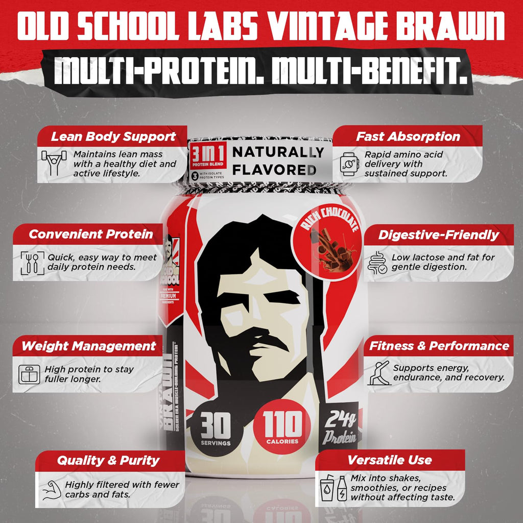 Old School Labs Vintage Brawn Protein Powder Isolate - 2.1 lbs - image 5