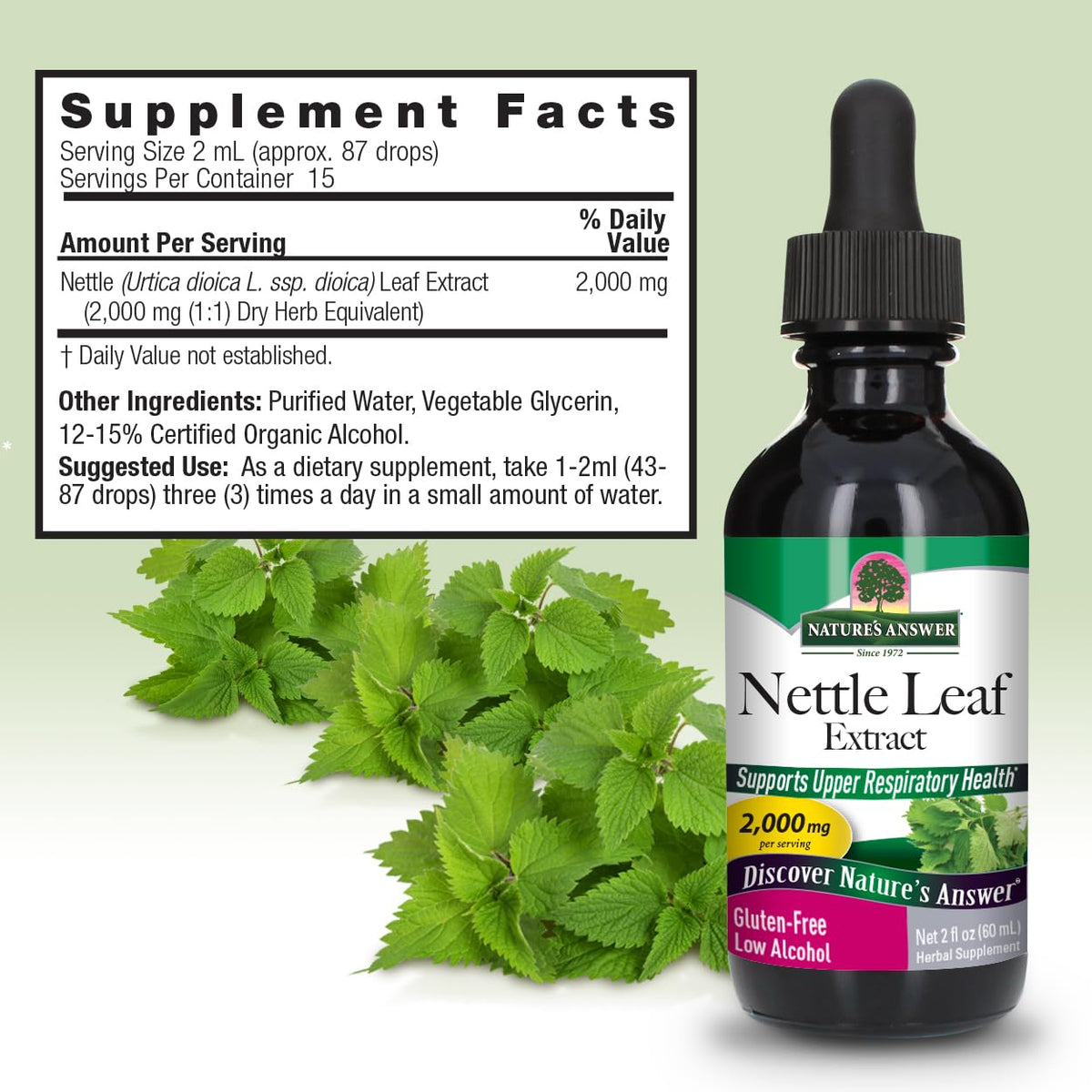 Nature's Answer Nettle Leaf Liquid Extract - 2 Fl Oz - image 4
