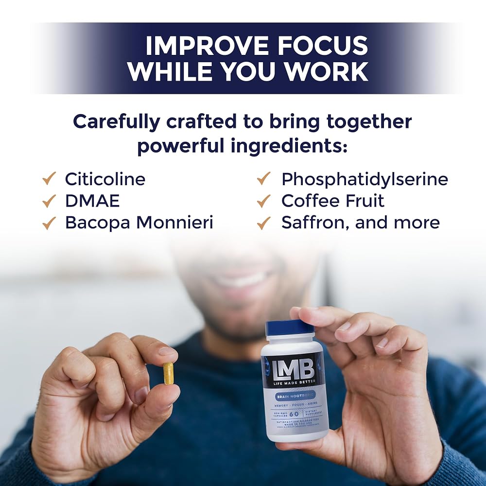 LMB Life Made Better Brain Support Nootropic - 60 Capsules - image 3