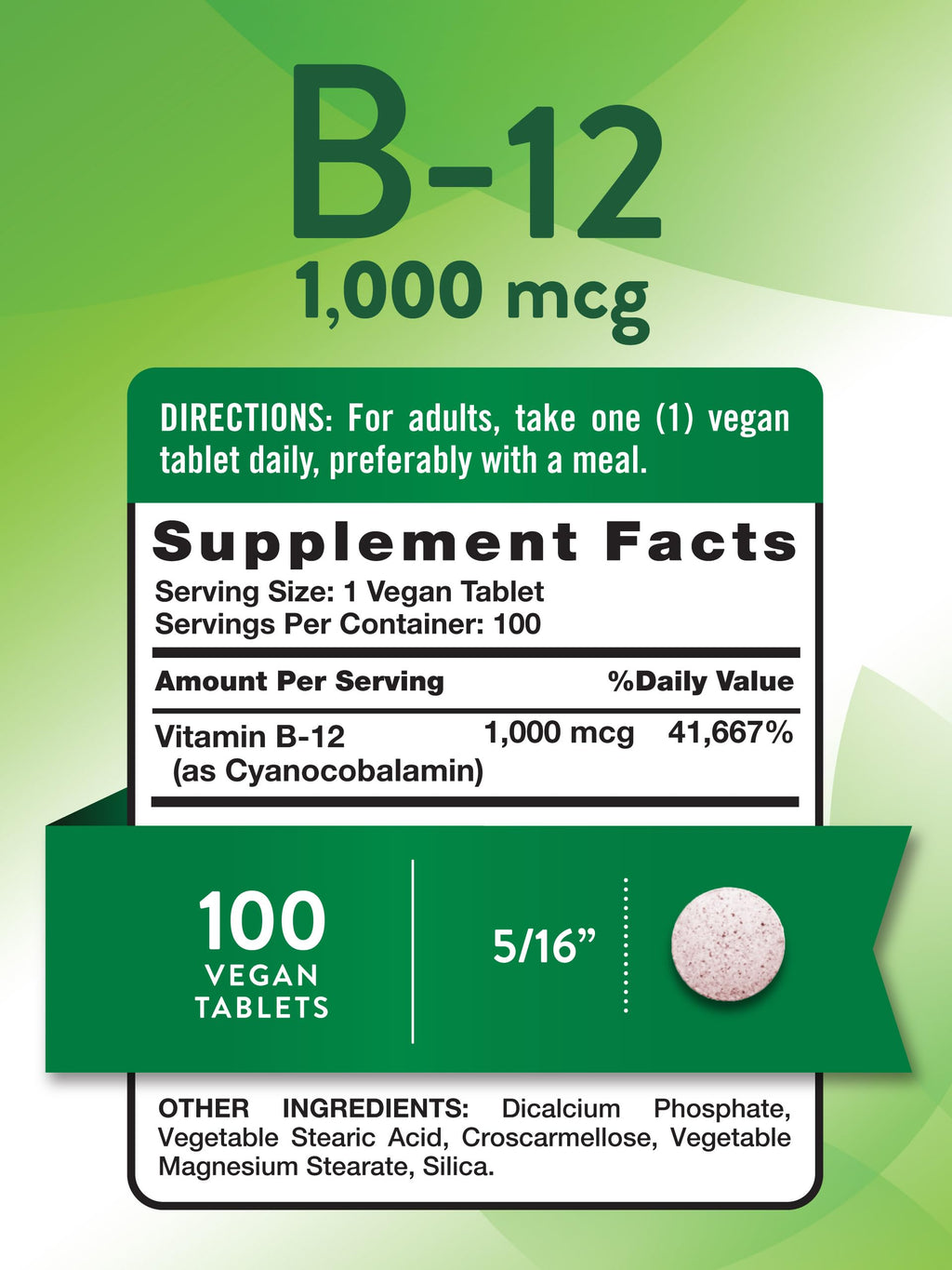 Nature's Truth Vitamin B12 1000 mcg Tablets - 100 Count - image 2