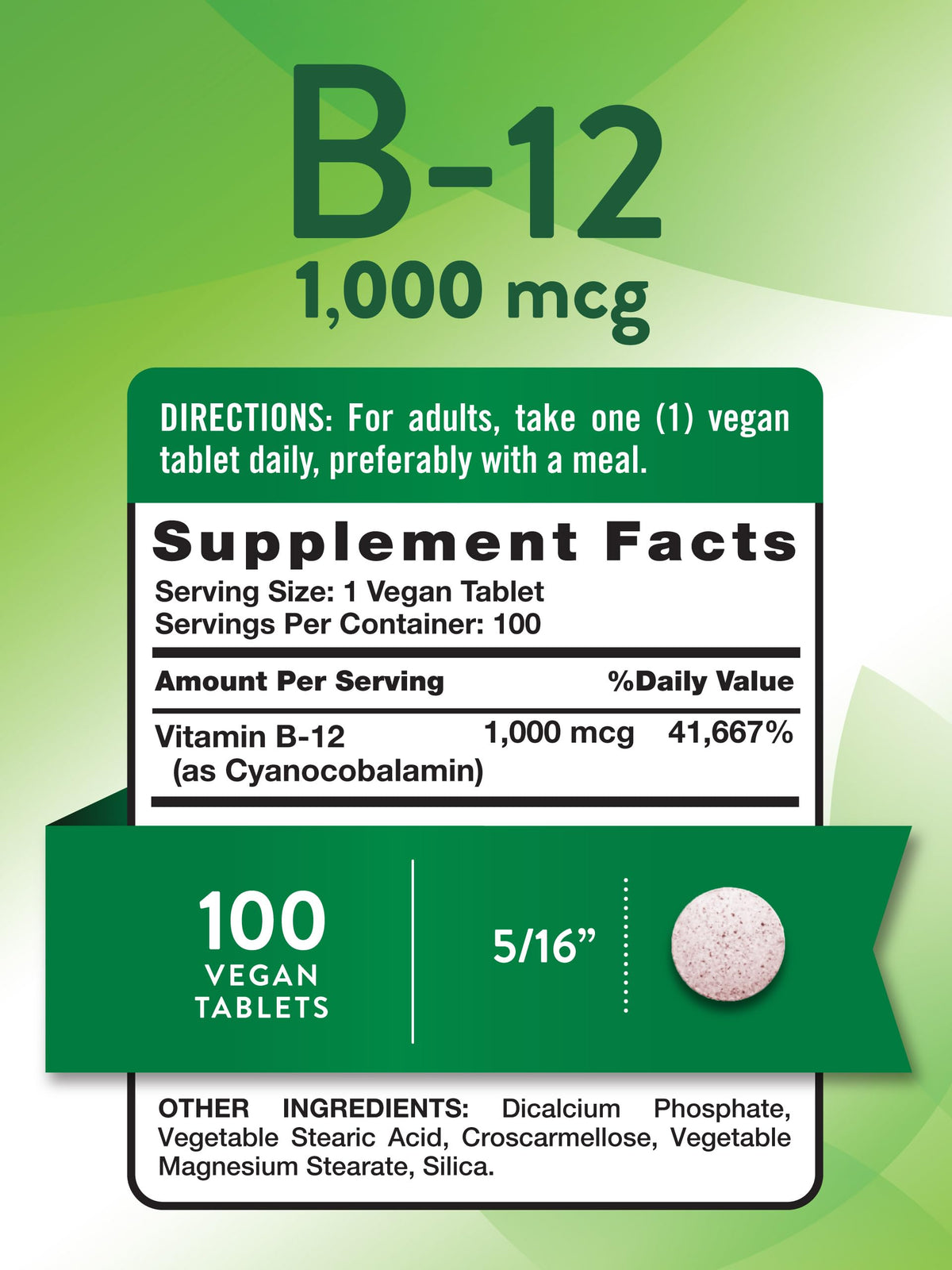 Nature's Truth Vitamin B12 1000 mcg Tablets - 100 Count - image 2