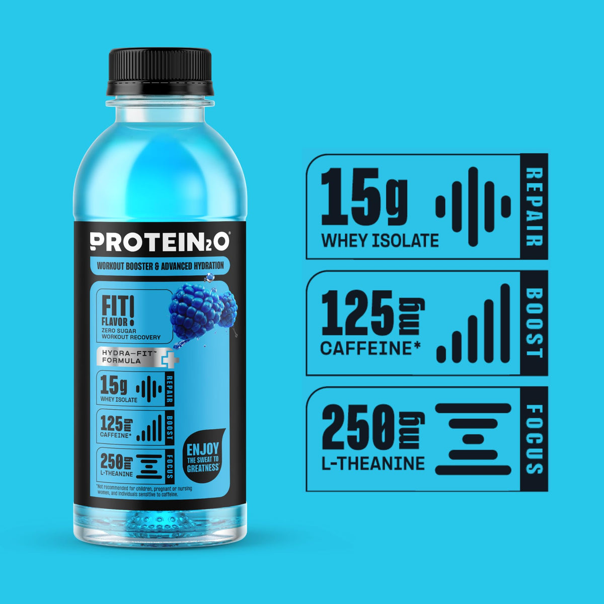 Protein2o 15g Whey Protein Isolate Hydration Drink Plus Energy & Focus