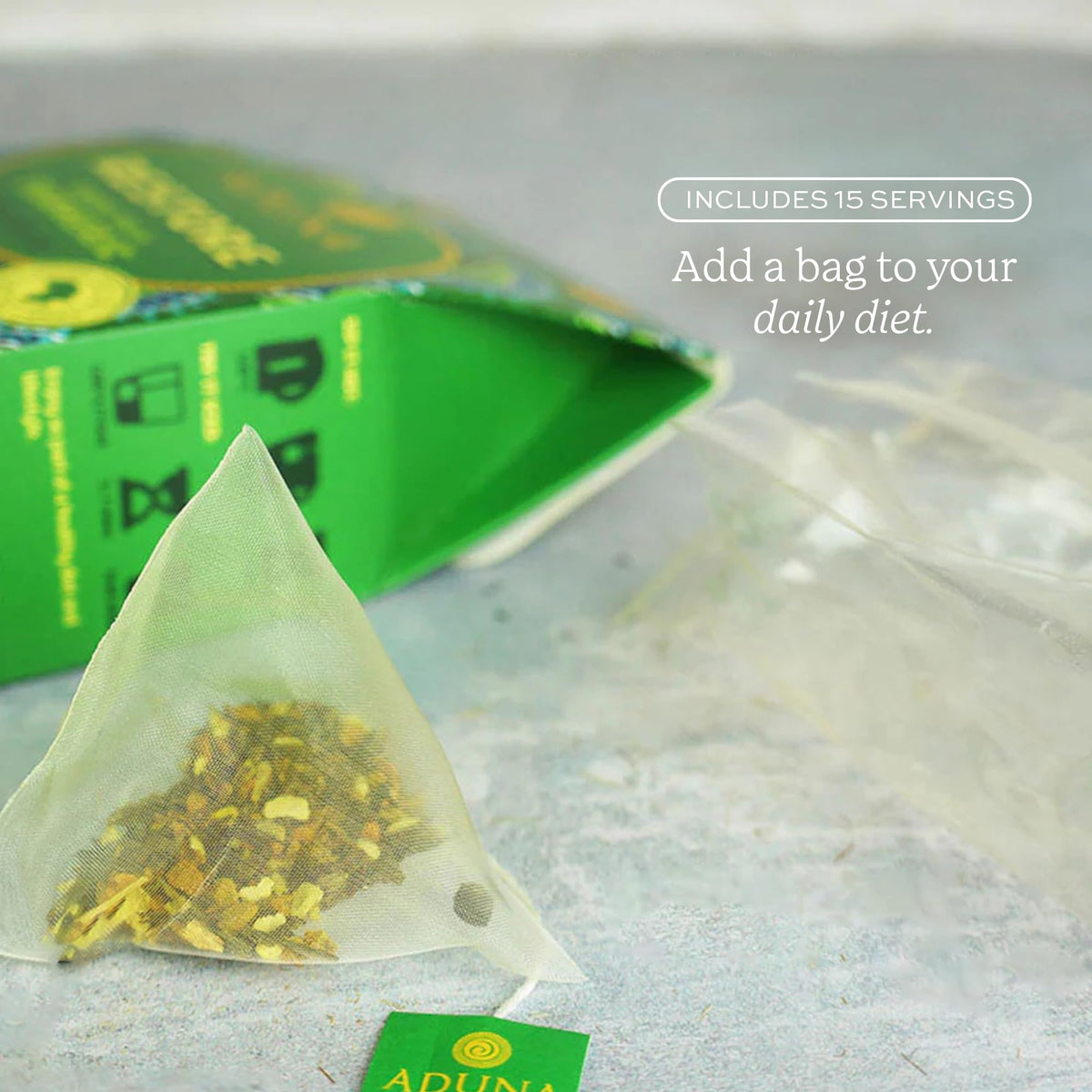 Aduna Organic Restore Green Super Tea - 90 Tea Bags - image 5