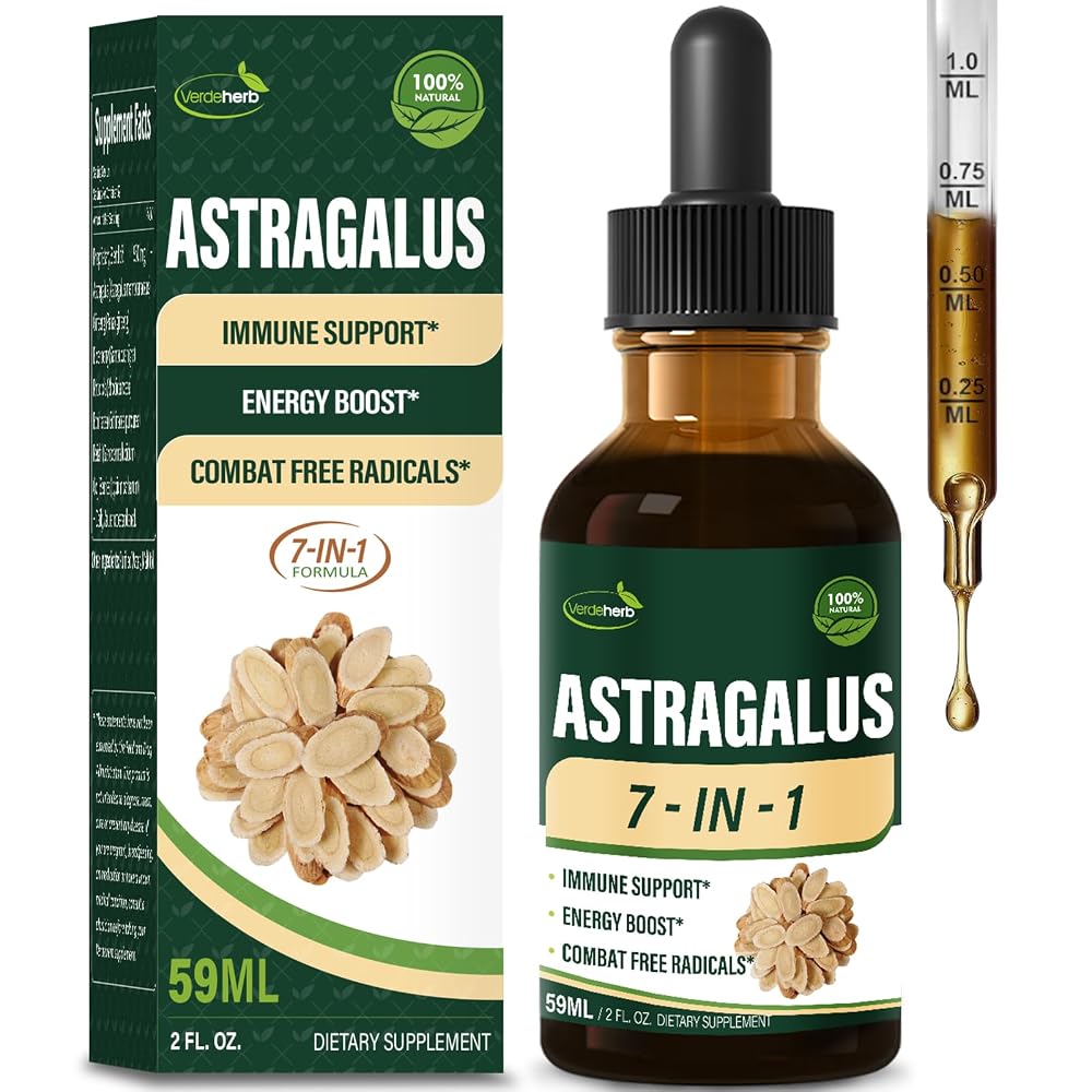 Verdeherb Astragalus Extract Herbal Drops for Immune Support - 2 Fl Oz