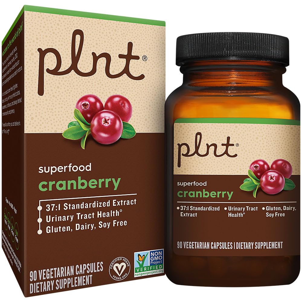 plnt Cranberry Superfood Urinary Tract Health 37:1 Extract - 90 Capsules