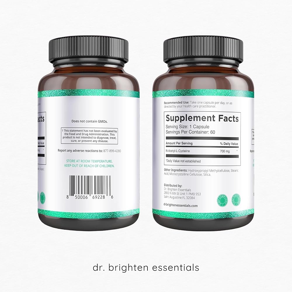 Dr. Brighten N-Acetyl-Cysteine (NAC) - 60 Capsules - image 2