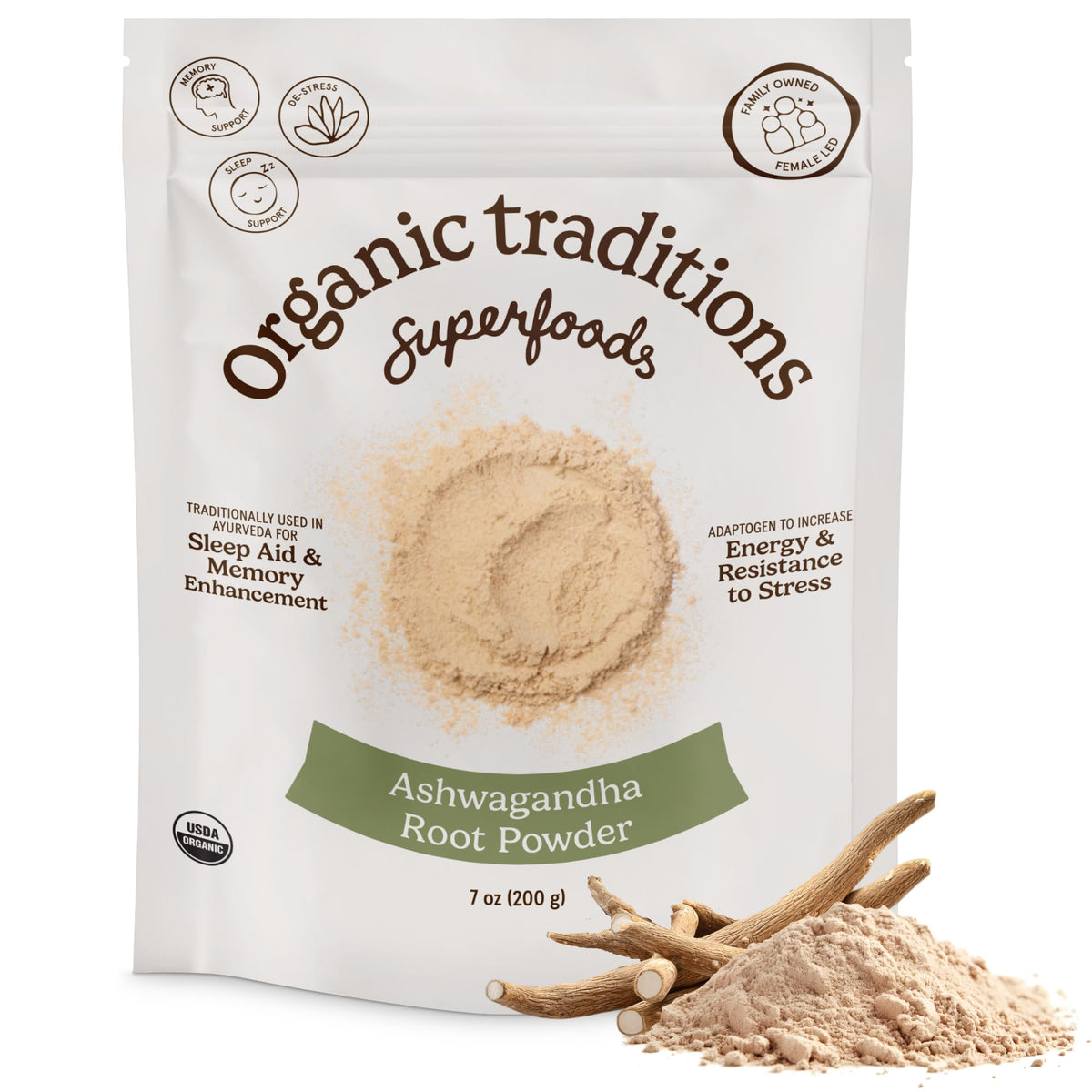 Organic Traditions Ashwagandha Root Powder - 7oz
