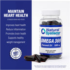 Natural Systems Omega 3 6 9 Flax Seed Oil 1000 mg - 100 Softgels - image 3