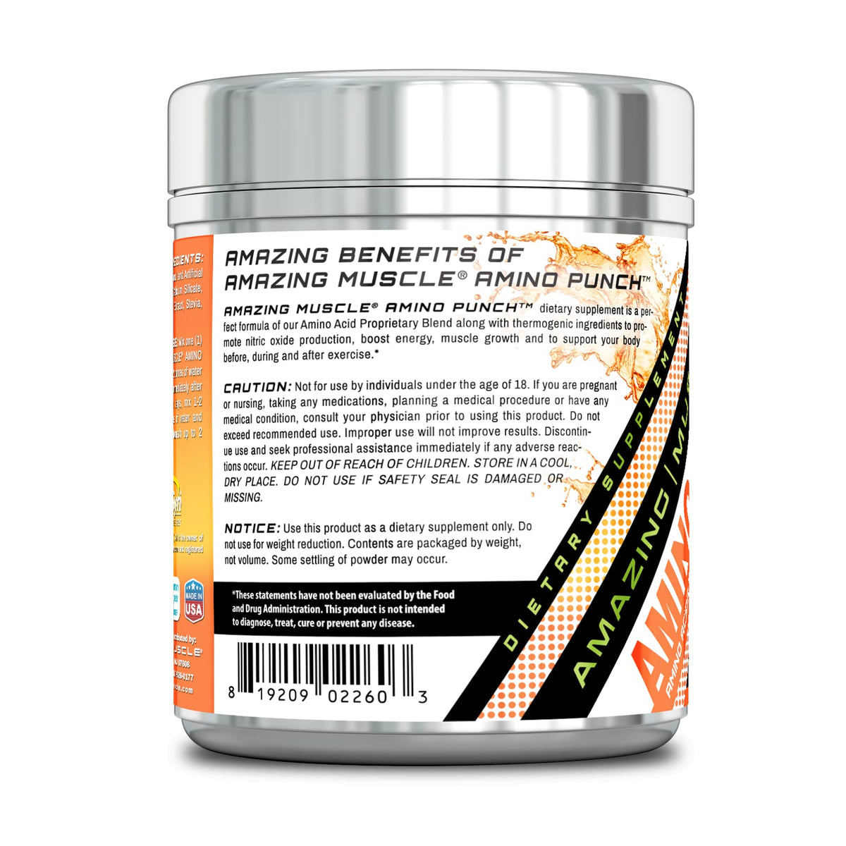 Amazing Nutrition Amino Punch Powder Lean Muscle - 30 Servings - image 3