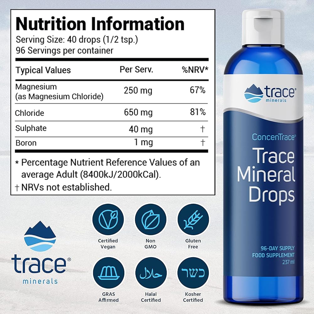 Trace Minerals Research Concentrace Mineral Drops - 8 Fl Oz - image 3