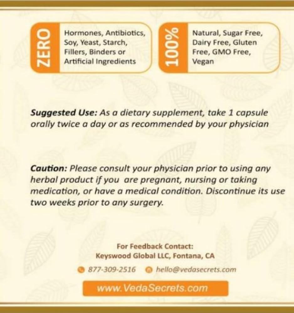 VedaSecrets Moringa Capsules with Phyllanthus Emblica - 60 Vegetarian Capsules - image 5