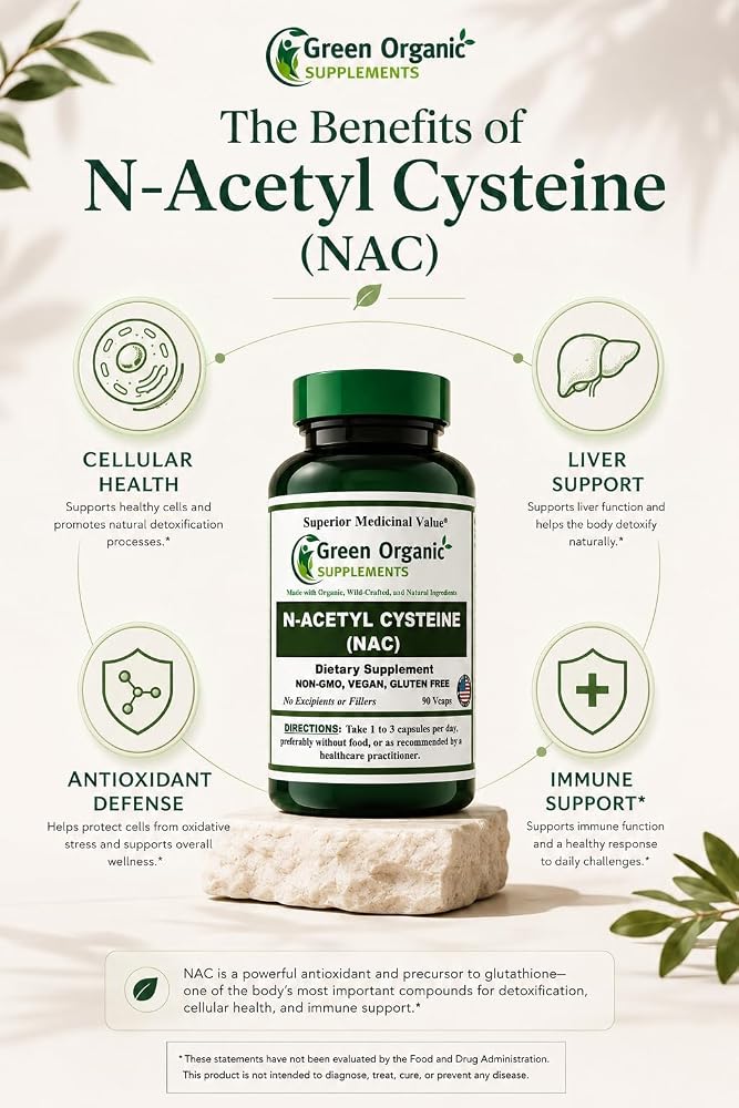 Green Organic Supplements' N-Acetyl Cysteine (NAC)