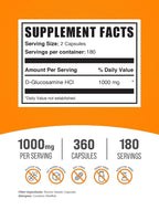 BulkSupplements Glucosamine HCl Capsules - 360 Count - image 2