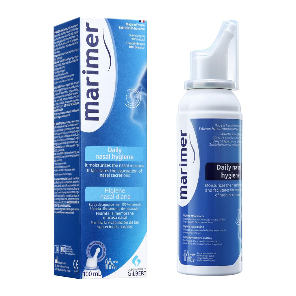 Marimer Saline Nasal Spray 0.9% Isotonic Seawater - 3.38 oz