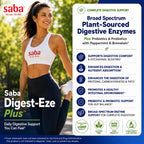 Saba Digest-Eze Plus Digestive Enzymes with Probiotics - 60 Capsules - image 3