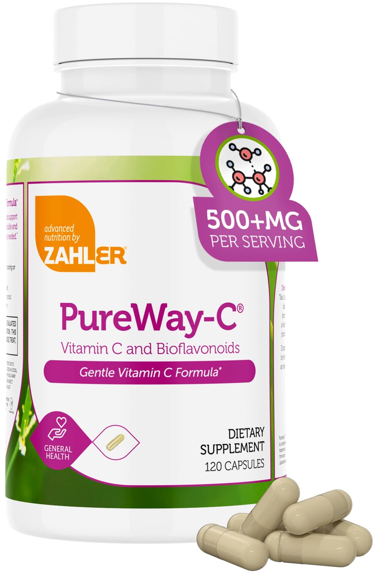 Zahler Vitamin C 500mg with Bioflavonoids - 120 Capsules