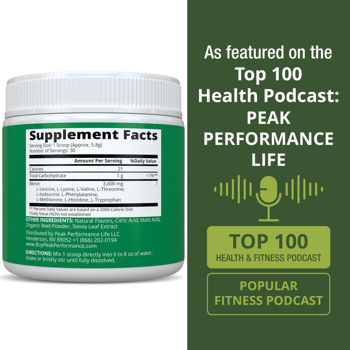 Peak Performance All 9 Essential Amino Acids Powder Parent