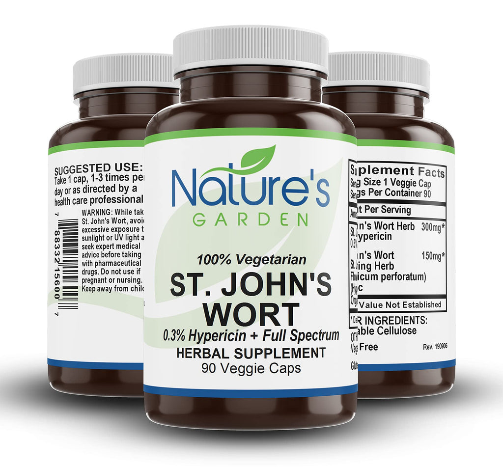 Nature's Garden Essentials St. John's Wort 450mg - 90 Vegetarian Capsules - image 3