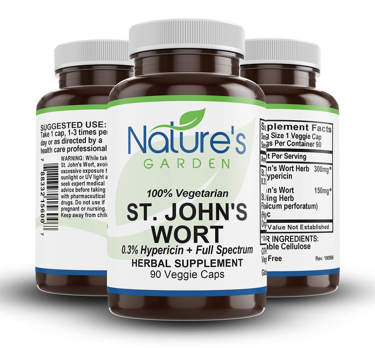 Nature's Garden Essentials St. John's Wort 450mg - 90 Vegetarian Capsules - image 3