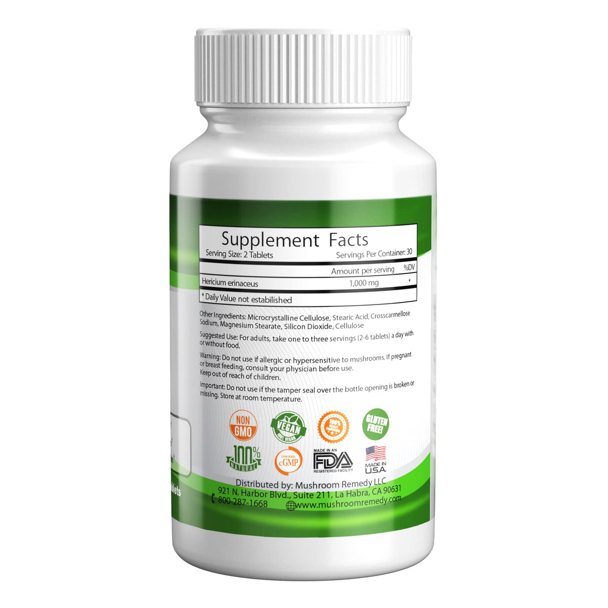 Mushroom Remedy PRO-Nerve & Brain Lion's Mane - 60 Tablets - image 3