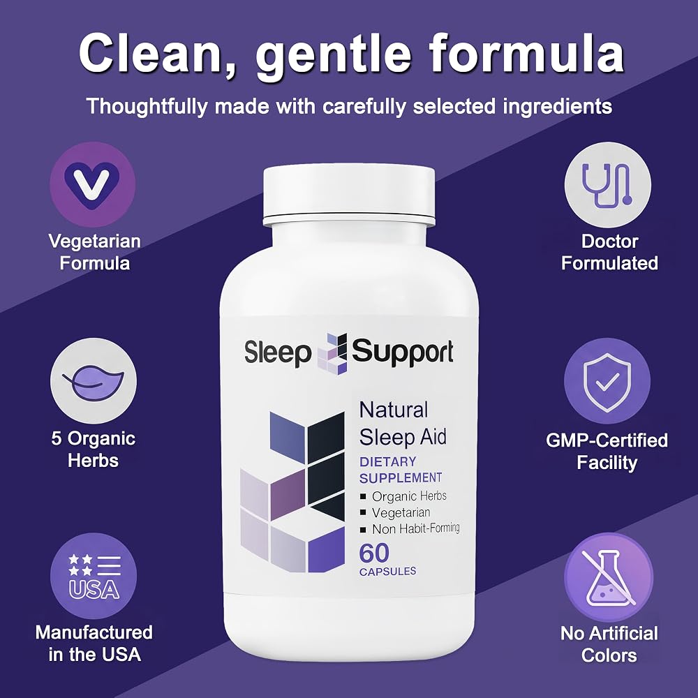 Vitamin Support Sleep Support with Melatonin & Herbs - 60 Capsules - image 4