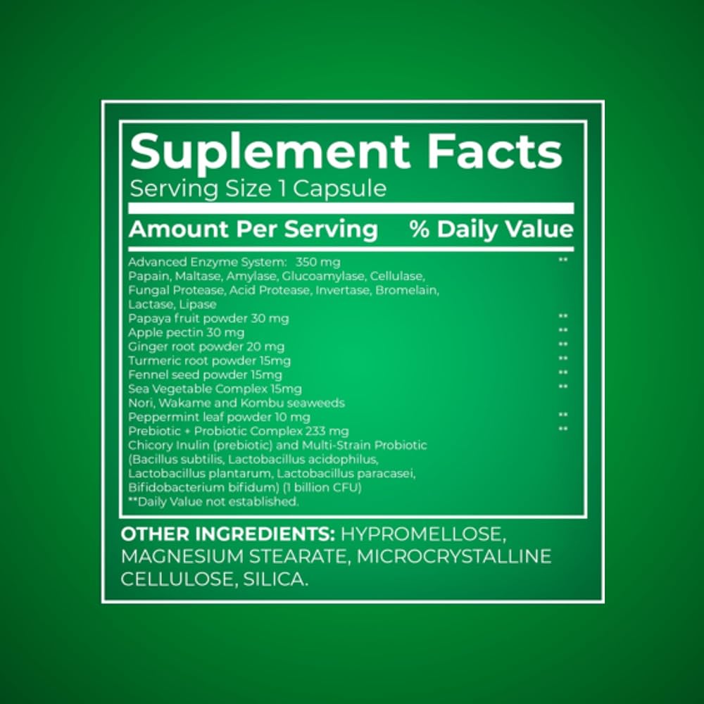 Unique Bundle Digestive Enzymes with Probiotics & Prebiotics - 120 Capsules - image 4