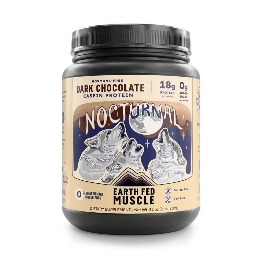 Earth Fed Muscle Nocturnal Casein Protein Dark Chocolate - 23 Servings
